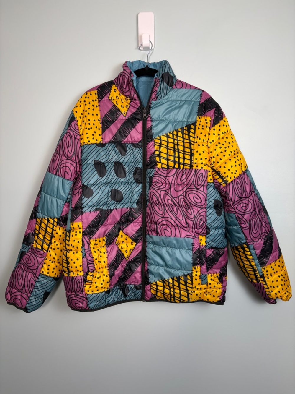 Disney Sally Nightmare Before Christmas Reversible Puffer Jacket Women’s Large